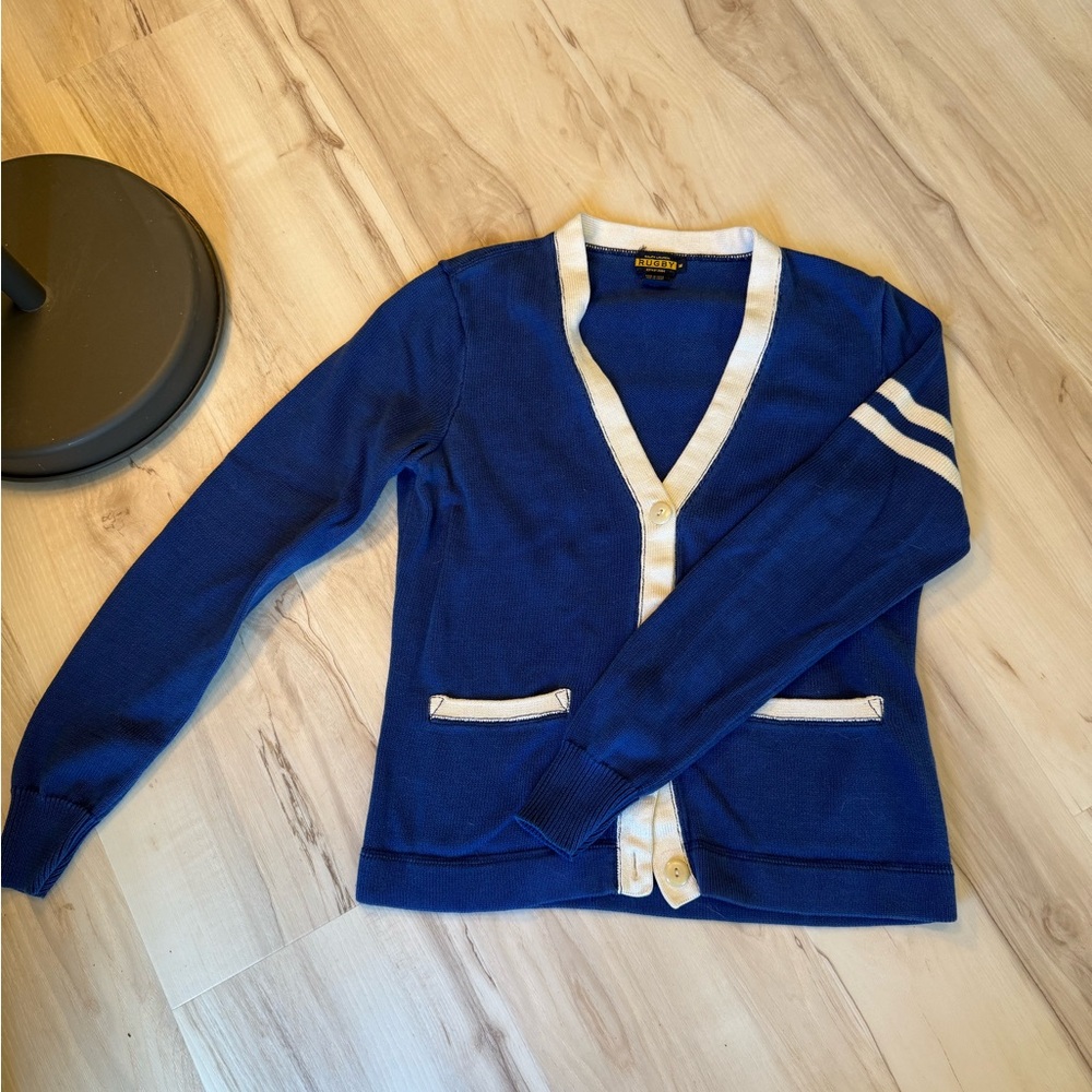Vintage(ish) Ralph Lauren Rugby Blue Knit Sweater